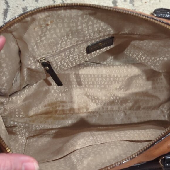 Kate Spade Combo Large Catalina purse and wallet in Cognac Ostrich leather - Picture 11 of 12